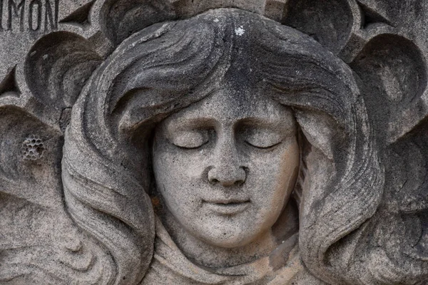 Cara Mujer Cementerio Palma Mallorca Islas Baleares España — Foto de Stock