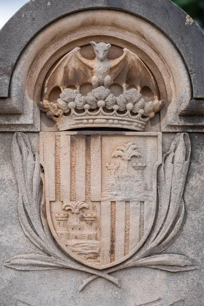 Escudo Ciudad Cementerio Palma Mallorca Islas Baleares España — Foto de Stock