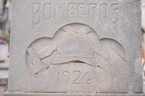 Túmulo Coletivo Dos Bombeiros Cemitério Palma Maiorca Ilhas Baleares Espanha — Fotografia de Stock