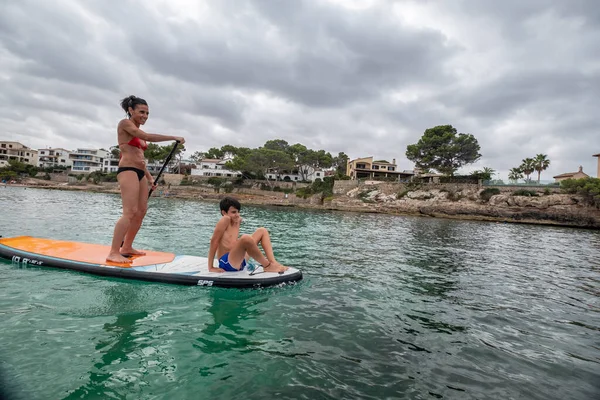 Paddle Surf Cala Sant Antoni Arenal Llucmajor Mallorca Islas Baleares — Foto de Stock