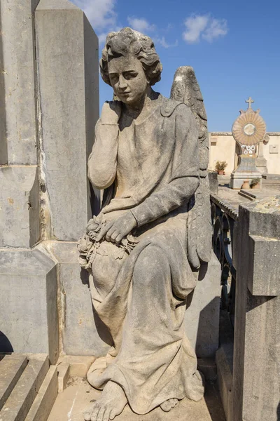 Thinking Angel 1951 Campos Cimitero Maiorca Isole Baleari Spagna — Foto Stock
