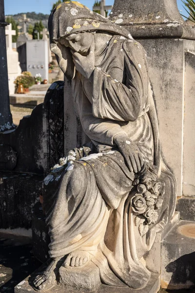 Траурная Скульптура Серра Скульптор Llucmajor Кладбище Майорка Балеарские Острова Испания — стоковое фото