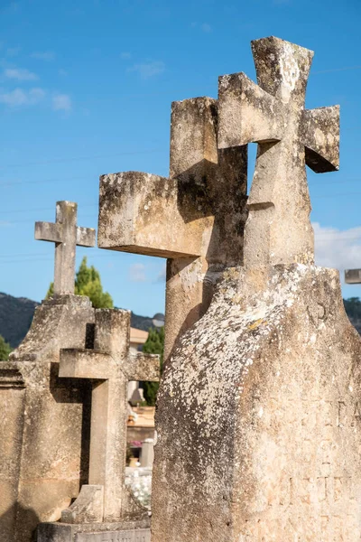 Quatre Croix Cimetière Llucmajor Majorque Îles Baléares Espagne — Photo