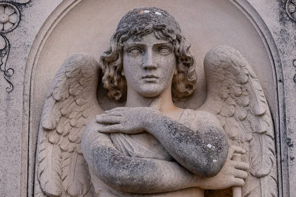 トランペットを持つ天使 セラRiera彫刻家 Llucmain墓地 マヨルカ島 バレアレス諸島 スペイン — ストック写真