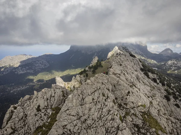 Alpinisti Margini Son Torrella Sierra Fornalutx Maiorca Isole Baleari Spagna — Foto Stock