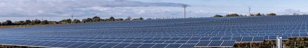 Buniferri Parque Fotovoltaico Placas Energia Solar Llucmajor Maiorca Ilhas Baleares — Fotografia de Stock