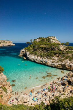 cala de Es Moro, Santaniy, Mallorca, Balear Adaları, İspanya, Avrupa