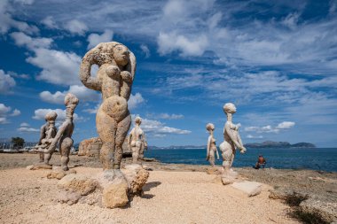 Arzu, Joan Bennassar 'ın heykeli Can Picafort, Santa Margalida belediyesi, Mallorca, İspanya