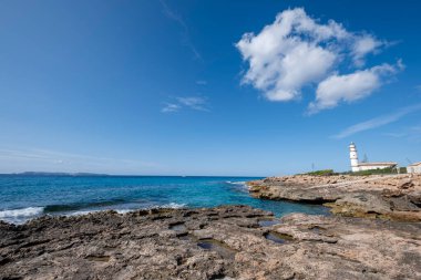 Cape Salines Deniz Feneri, Santanyi, Mallorca, İspanya