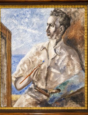 Sebastia Junyer ressam, 1929, tuvaldeki yağ, Joan Junyer, Mallorca, Balear Adaları, İspanya