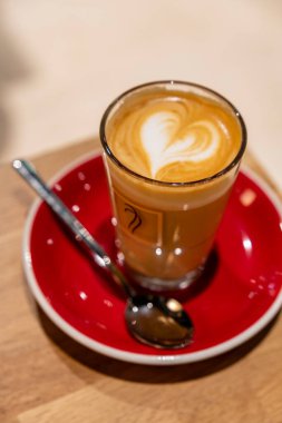 Cafe cortado, Mercat de l Olivar, Palma, Mallorca, Balearic Adaları, İspanya