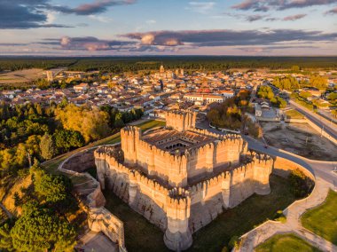 Coca Castle, XV Century, Gotik Mudejar, Coca, Segovia bölgesi, İspanya