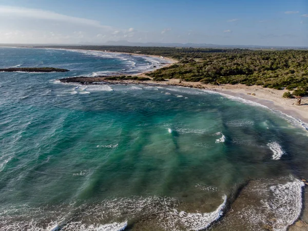 Peregons Praia Petits Punta Llova Parque Natural Marinoterrestre Trenc Salobrar — Fotografia de Stock