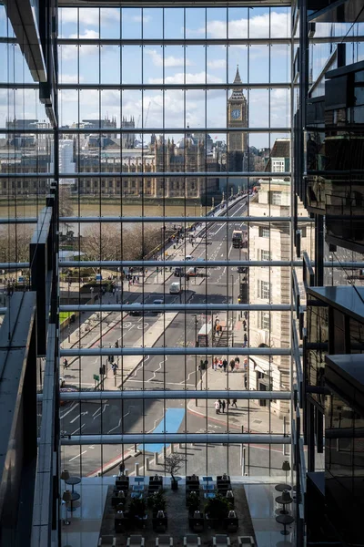 Big Ben Från Hotel Park Plaza Westminster Bridge London England — Stockfoto
