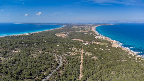 Mirador Blick Auf Die Insel Formentera Pitiusas Inseln Balearen Spanien — Stockfoto