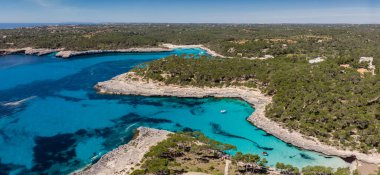 Calo des Borgit, Santanyi, Parc Natural de Mondrago, Mallorca, Balear Adaları, İspanya