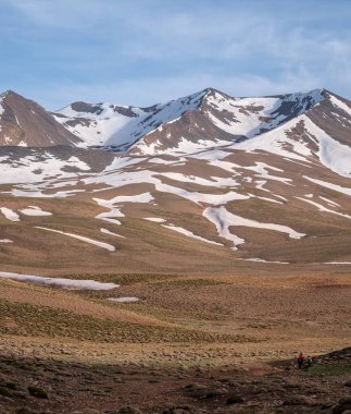 Tarkeddit ovası, Ighil M 'Goun, 4,071 metre, Atlas Dağları, Fas, Afrika