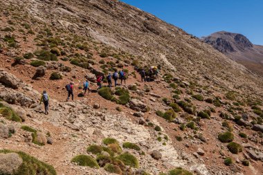 Yürüyüş grubu, Timaratine, MGoun yürüyüşü, Atlas sıradağları, Fas, Afrika