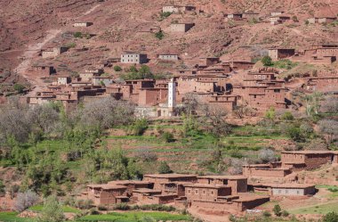 Tipik dağ manzarası, Azilal ili, Atlas dağ sırası, Fas, Afrika