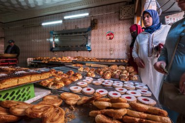 Fırın, çarşı sokağı, Marakeş, Fas, Afrika