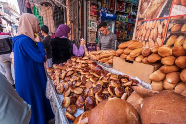 Fırın, çarşı sokağı, Marakeş, Fas, Afrika