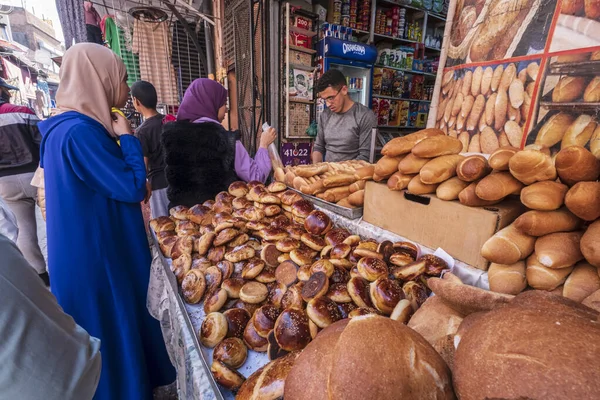 Fırın, çarşı sokağı, Marakeş, Fas, Afrika