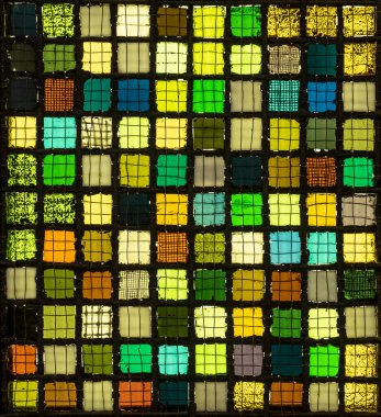 Josef Albers, inşaat, Gitterbild, 1921, cam tel bakır ve metal.