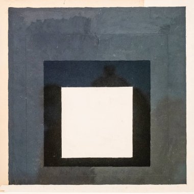 1950 Meydanı 'na Saygı Rengi Çalışması, lekeleme kağıdındaki yağ, Josef Albers, Bauhaus