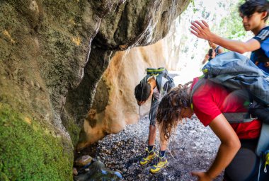 Tatlı su damlaları, Torrent de Pareis, Sa Calobra, Majorca, Balear Adaları, İspanya