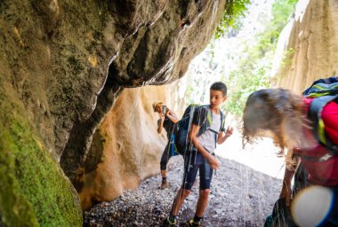 Tatlı su damlaları, Torrent de Pareis, Sa Calobra, Majorca, Balear Adaları, İspanya