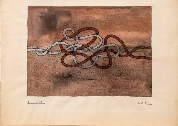 Düğüm 2, Anni Albers, 1947, kağıt üzerinde guaj, Bauhaus