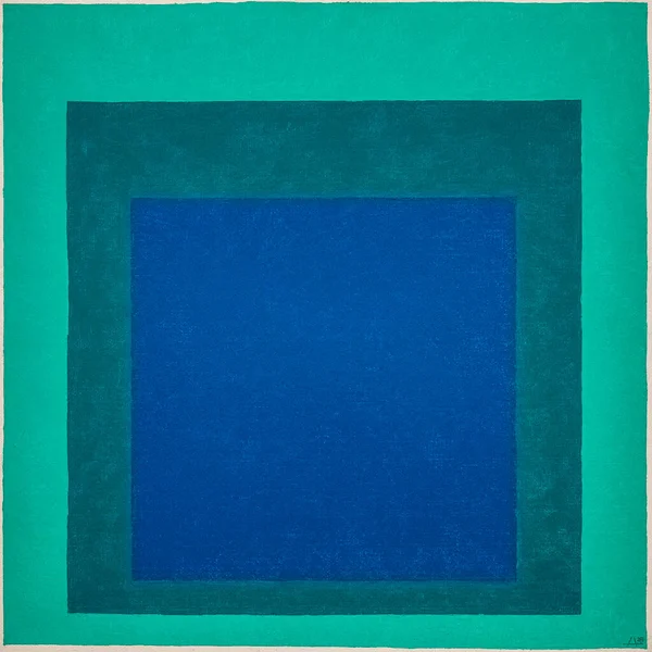 1955 Meydanı 'na Saygı için Renk Çalışması, Duvarcı Yağı, Josef Albers, Bauhaus