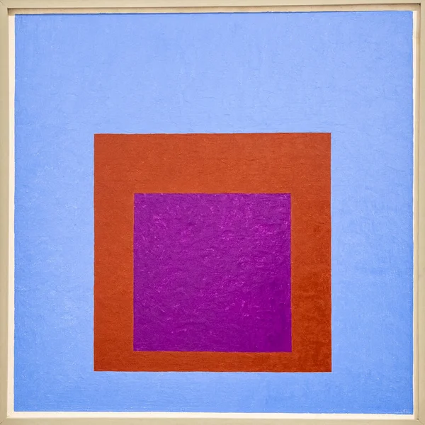 1976 Meydanı 'na Saygı için Renk Çalışması, Masonite yağı, Josef Albers, Bauhaus
