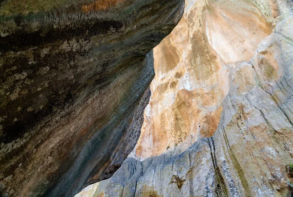 Wanderer Bewundern Senkrechte Felswände Torrent Pareis Calobra Mallorca Balearen Spanien — Stockfoto