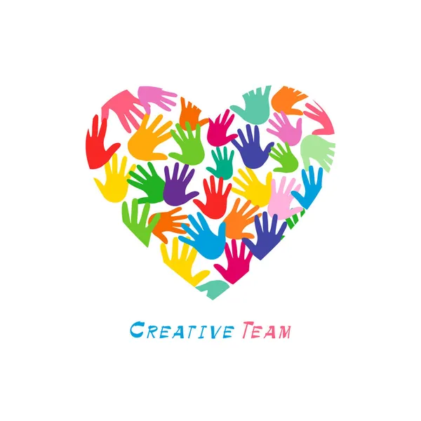 Koncepcja Logo Serca Wspaniały Pomysł Twórczy Logotyp Kolorowy Symbol Przyjaźni — Wektor stockowy