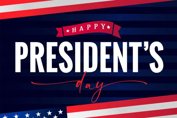 Happy Presidents Day Usa Affiche Lettrage Illustration Vectorielle — Image vectorielle