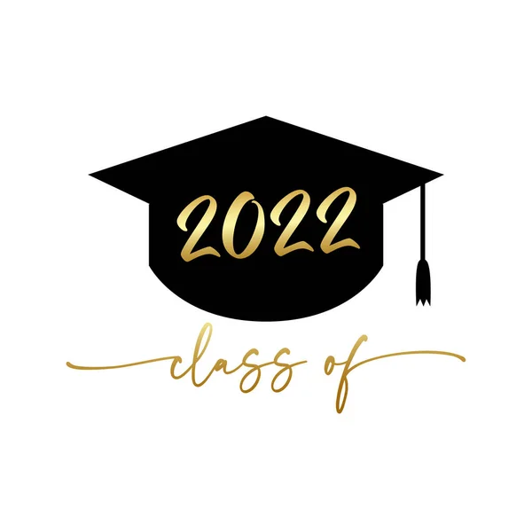 2022 Graduación Cilindro Cuadrado Concepto Logo Científico Educativo Clase Graduación — Vector de stock