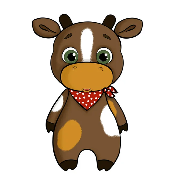 Kırmızı eşarplı şirin boğa.