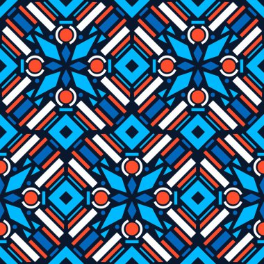 Geometrik etnik vektör kusursuz model tasarımı. Bahar mevsimi için harika kumaş, tekstil, duvar kağıdı, koleksiyon defteri, hediye paketi, davetiye ve giysi..