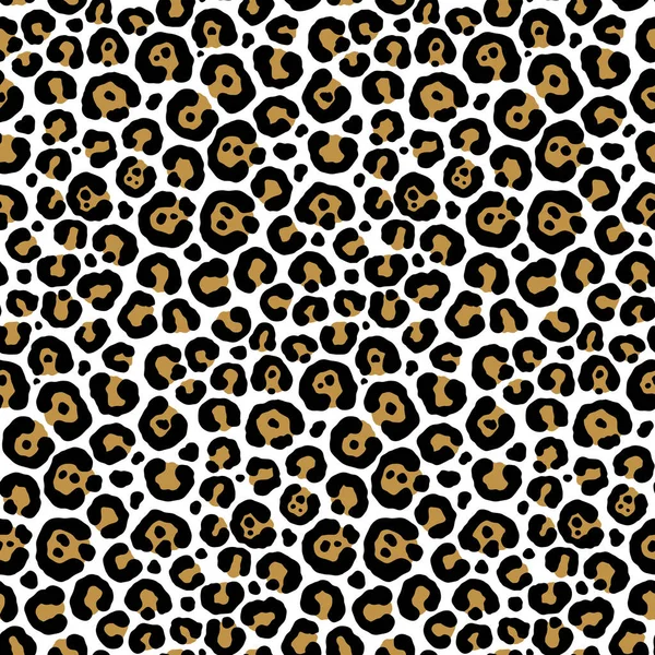 Abstract Leopard Animal Motif Vector Design Padrão Sem Costura Impressionante — Vetor de Stock