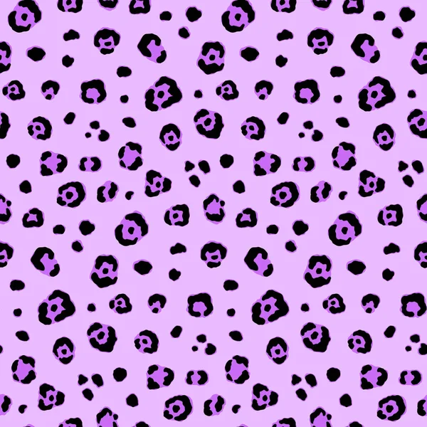 Purple Leopard Animal Motif Vector Seamless Pattern Awesome Classic Product — Διανυσματικό Αρχείο