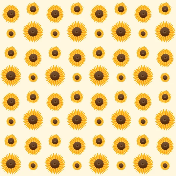 Ayçiçeği Vektör Kusursuz Desen. Klasik ürün tasarımı, kumaş, arka plan, davetiyeler, ambalaj tasarım projeleri için harika. Yüzey deseni tasarımı.
