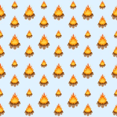 Şenlik Ateşi Vektör Kusursuz Şablon. Klasik ürün tasarımı, kumaş, arka plan, davetiyeler, ambalaj tasarım projeleri için harika. Yüzey deseni tasarımı.