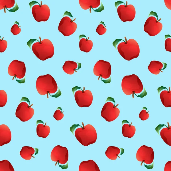 Red Apple Fruit Vector Seamless Patterns Афиша Классического Дизайна Продуктов — стоковый вектор