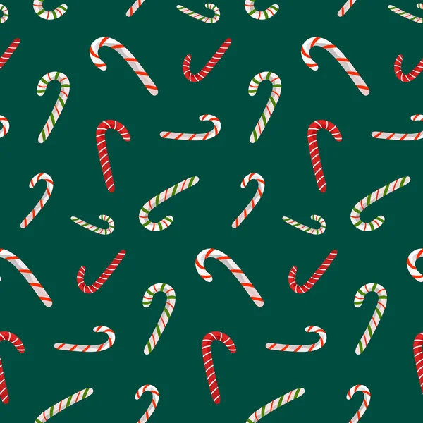Candy Cane Vector Seamless Pattern Awesome Classic Product Design Fabric — Stock vektor