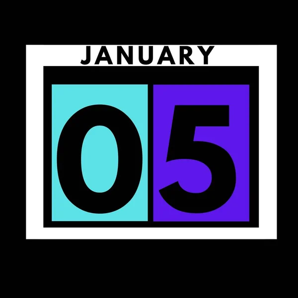 Januari Gekleurde Platte Dagelijkse Kalender Pictogram Datum Dag Maand Kalender — Stockfoto