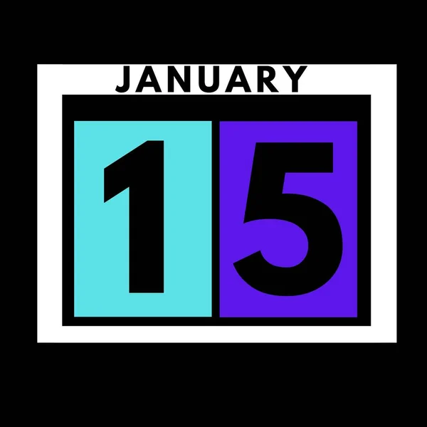 Januar Farbiges Flaches Tägliches Kalendersymbol Date Day Month Calendar Für — Stockfoto