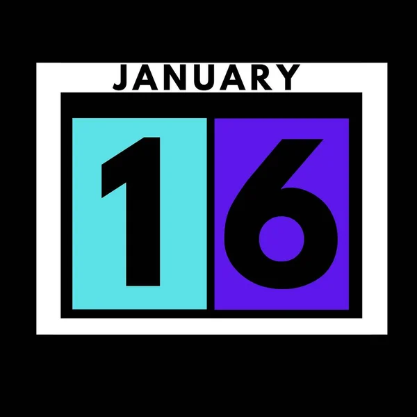 Enero Color Plano Calendario Diario Icono Date Día Mes Calendar —  Fotos de Stock