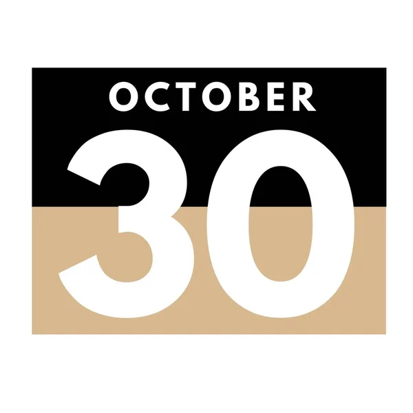 Octubre Flat Daily Calendar Icon Fecha Día Mes Calendario Para —  Fotos de Stock