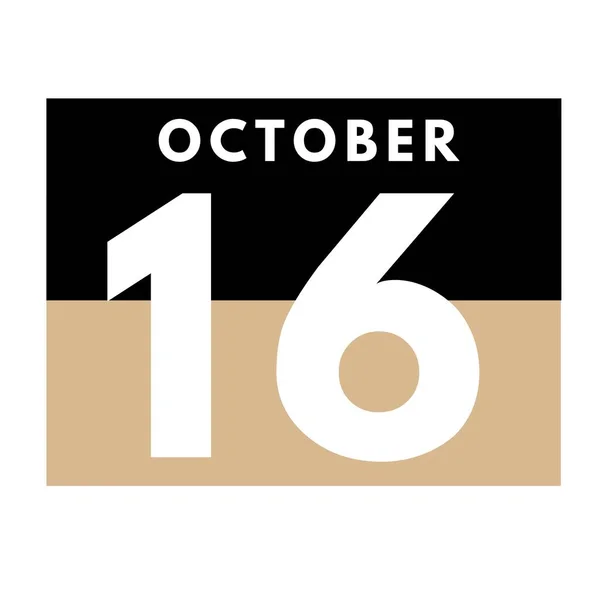 Outubro Flat Daily Calendar Icon Date Dia Mês Calendar Para — Fotografia de Stock